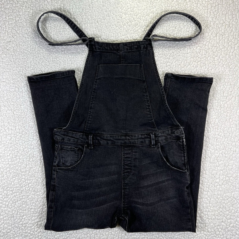 Zara Trafaluc Overalls Women's S (32x25.5) Black Streetwear Urban Gothic Denim